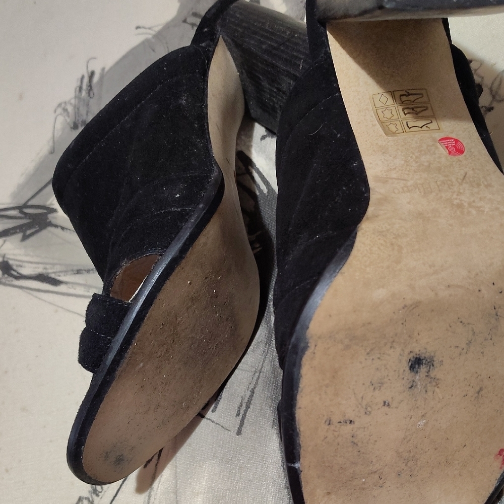 Black Suede Mules - Picture 5 of 9